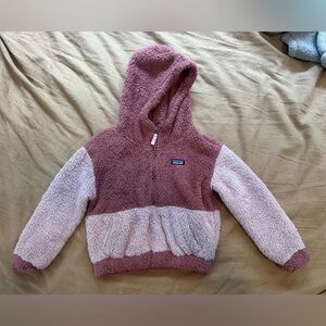 Patagonia Los Gatos Mauve Blush Light Pink Kids Fleece Jacket, Hoodie, size XS